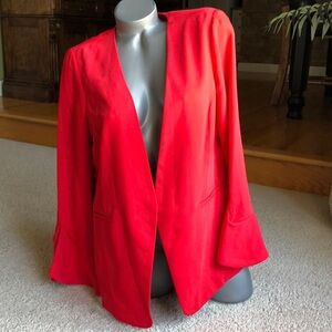 NWT ALFANI RED OPEN FRONT BLAZER